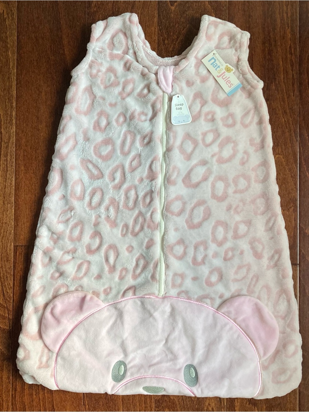 NWT Sleep sack Demdaco Nat & Jules Pink Bear Bag Boutique New Baby Girl Gift